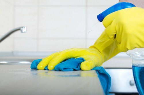 Detailed kitchen cleaning during an end of tenancy service in Queenspark