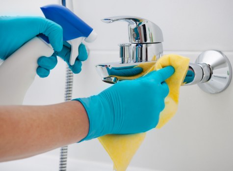 Cleaning dust and residue from a Queenspark property after construction