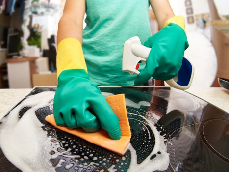 Professional carpet cleaning process in a Queenspark business premises